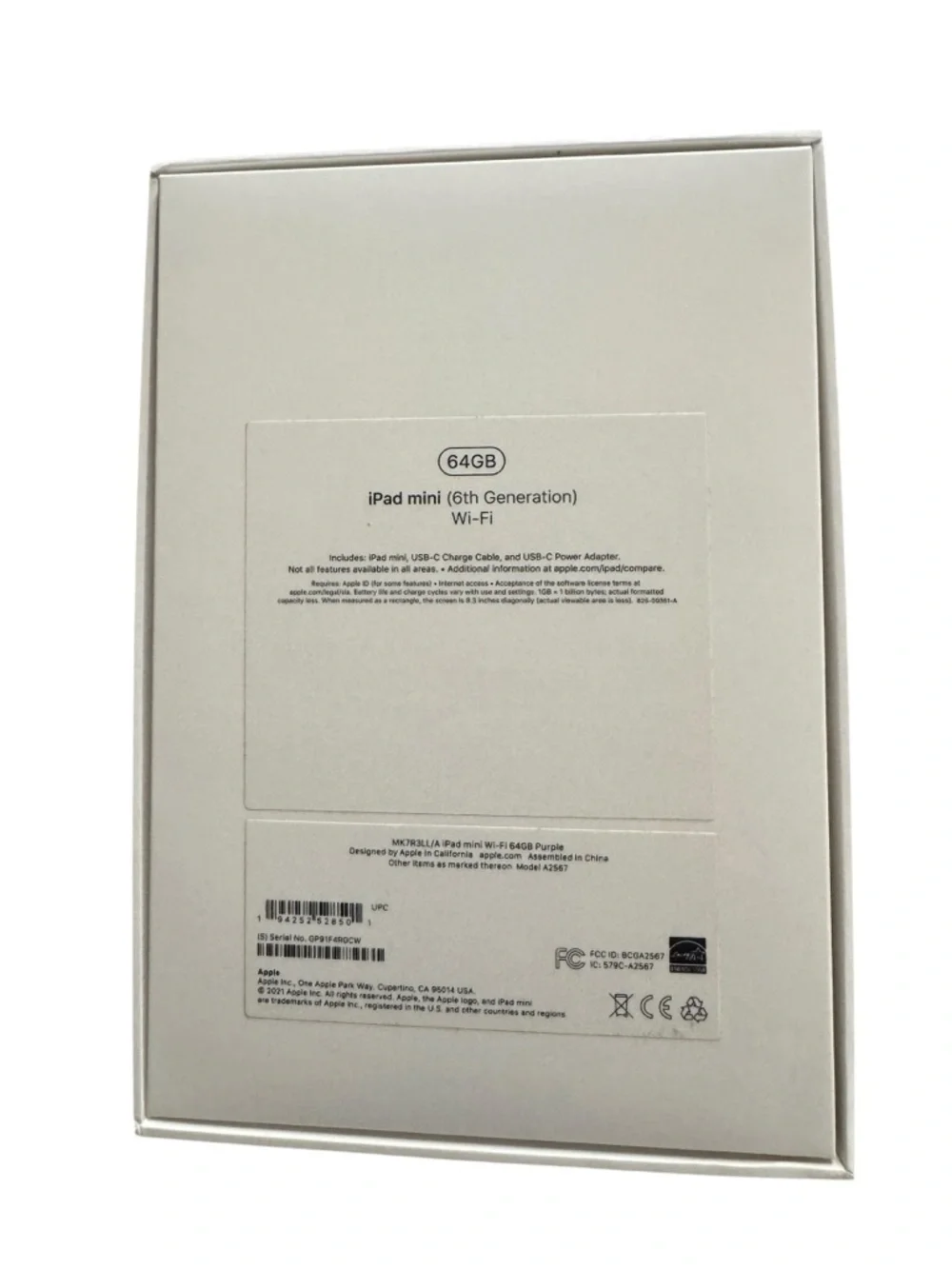 iPad Mini 6th Generation BOX ONLY
